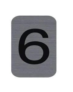 Plaque verticale adhésive de signalisation - Chiffre 6 : EXACOMPTA image
