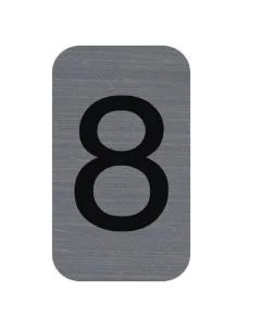 Plaque verticale adhésive de signalisation - Chiffre 8 : EXACOMPTA image
