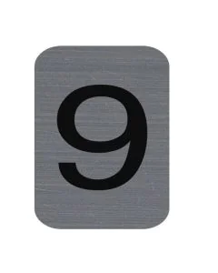 Plaque verticale adhésive de signalisation - Chiffre 9 : EXACOMPTA image