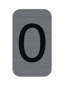 Plaque verticale adhésive de signalisation - Chiffre 0 : EXACOMPTA image