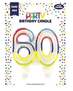 Bougie d'anniversaire Chiffre 60 : CLAIREFONTAINE image