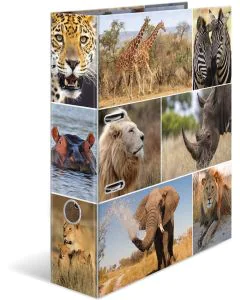 Classeur à levier - Animaux d'Afrique - Dos de 70 mm : HERMA Image
