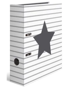 Classeur à levier - Dos de 70 mm - Motifs étoilés - Rayures Blanches HERMA Stars
