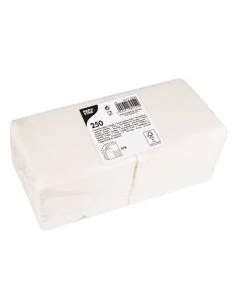 Lot de 250 Serviettes de table Cocktail - 240 x 240 mm - Blanc : PAP STAR face