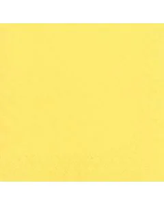 Serviettes de table Cocktail - 240 x 240 mm - Jaune citron : PAP STAR Lot de 250 image