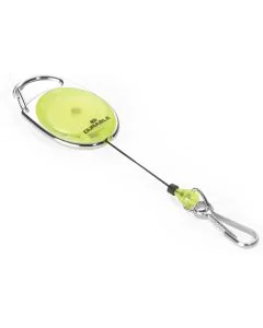 Porte Badge avec enrouleur ovale - Jaune transparent : DURABLE Image