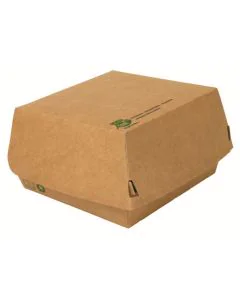 Photo Grande boîte à burger - 155 x 155 x 90 mm PAP STAR Pure