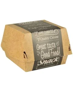 Photo Boîte à burger - 155 x 155 x 90 mm PAP STAR Pure 