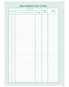 Feuilles de Mouvements de Titres et Comptes d'Actionnaires SAS