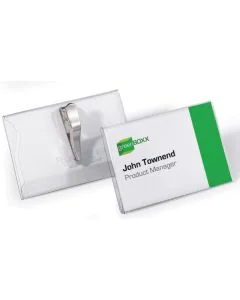 Lot de 25 Badges avec une pince crocodile - 90 x 54 mm : DURABLE Visuel