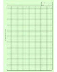 BLOC DE REVISION COMPTABLE :  Feuille Quadrillée A4 Vert ELVE 2613