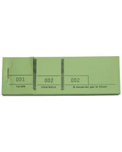 Passe-partout Vert Carnet de tickets Coupon Modèle