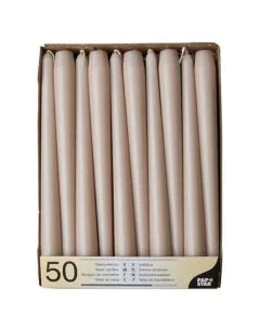 Bougie chandelier - Poudré 25 cm PAP STAR Lot de 50 image