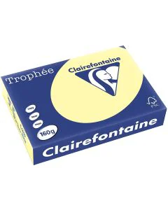 Ramette de papier Trophée de 250 feuilles A4 160g - Jaune canari : CLAIREFONTAINE Visuel