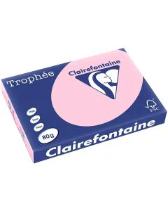 Ramette de papier Trophée de 500 feuilles A3 - Rose : CLAIREFONTAINE Photo