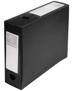 Boîte de classement à pression - Dos 80 mm - Noir EXACOMPTA Modèle