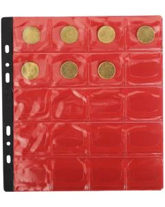 Lot de 3 feuilles numismatiques - 20 cases - Diamètre 40 mm EXACOMPTA Exemple