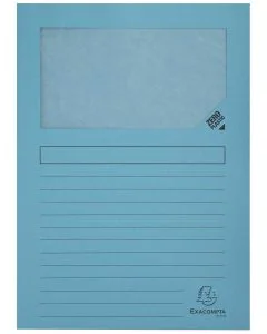 Lot de 100 Chemises à fenêtre - Bleu clair : EXACOMPTA Forever Image