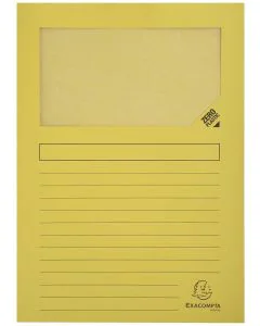 Lot de 100 Chemises à fenêtre - Jaune : EXACOMPTA Forever Visuel