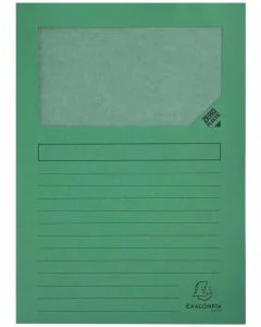 Lot de 100 Chemises à fenêtre - Vert Vif: EXACOMPTA Forever