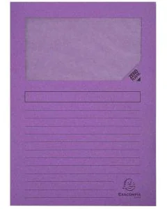 Lot de 100 Chemises à fenêtre - Violet : EXACOMPTA Forever Image