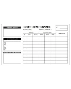 Fiche de comptes d'actionnaires 90150D Le Dauphin Modèle