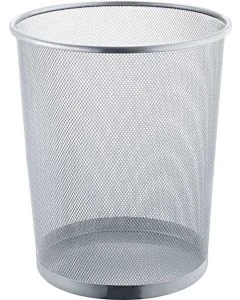 Corbeille à Papier 23 litres en métal - Argent : HELIT Mesh Visuel