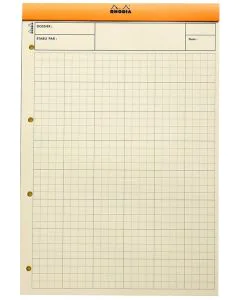 Image BLOC AUDIT JAUNE : Feuille de travail A4 Rhodia Modèle