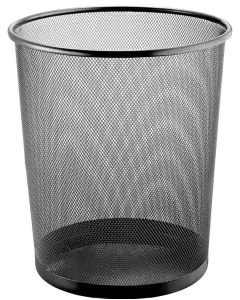 Corbeille à Papier 23 litres en métal - Noir HELIT The circle network