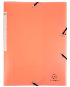 Photo Chemise A4 à élastiques en PP - Corail EXACOMPTA Chromaline Pastel