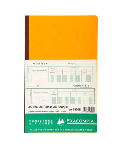 EXACOMPTA 7500E : Journal de caisse ou banque - 320 x 195 mm