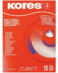Feuilles de Papier Carbone A4 - Bleu KORES Lot de 10