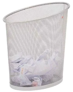 Corbeille à Papier design 18 litres en métal - Gris métal : ALBA Mesh Exemple