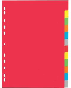 Photo PAGNA 31121-20 : Jeu de 12 intercalaires neutres - 225 x 300 mm - Assortiment de couleurs