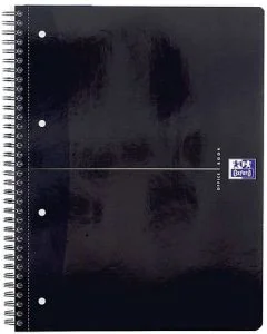 Photo Cahier à spirale Pages quadrillées A4+ OXFORD Smart Black