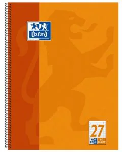 Photo Cahier à spirale format A4+ 160 pages lignées - Orange OXFORD