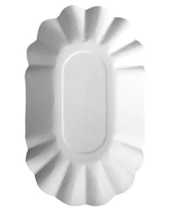 Photo Barquette à frites ovale - 90 x 160 x 30 mm PAP STAR Pure