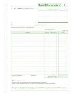 Image DEVIS Auto-Entrepreneur - Carnet autocopiant Dupli - 210 x 297 mm EXACOMPTA 