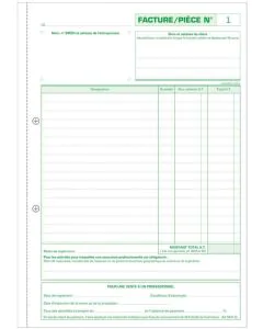 13291E Auto-entrepreneur : Facture - Carnet autocopiant Dupli