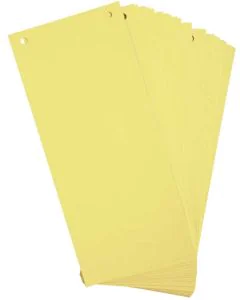 Intercalaires bristol - 240 x 105 mm - Jaune : EXACOMPTA Lot de 100
