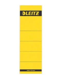 Photo Etiquettes Dos de classeur - 61 x 192 mm - Jaune : LEITZ Lot de 10 - 1642-00-15