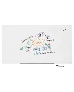 Photo Tableau magnétique en verre - Blanc - 1883 x 1053 mm : NOBO Diamond 1905178