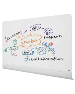 Photo Tableau design en verre - Blanc - 1260 x 711 mm : NOBO Diamond 1905192