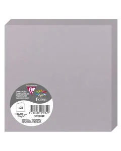Photo Cartes double en papier - 135 x 135 mm - Gris Koala CLAIREFONTAINE Pollen Lot de 25