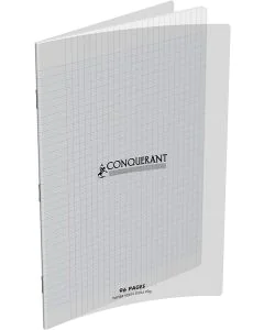 Photo Cahier Séyès / Grands carreaux - Polypro Incolore - 96 pages - 240 x 320 mm CONQUERANT