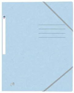 Photo Chemise à élastiques A4 - 3 rabats - Bleu Pastel OXFORD Top File+