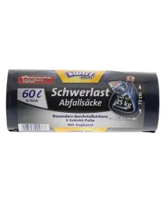 Photo Lot de 5 sacs poubelle avec cordelette - 60 litres - Noir SWIRL 4006508215768