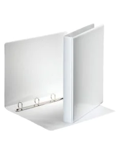Photo Classeur personnalisable avec 2 Pochettes - Blanc - 4 anneaux de 20 mm : ESSELTE