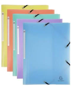 Photo Chemise à élastiques en PP - Assortiment EXACOMPTA Chromaline Pastel 