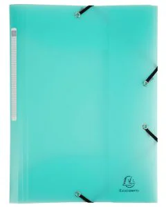 Photo Chemise A4 à élastiques en PP - Vert EXACOMPTA Chromaline Pastel